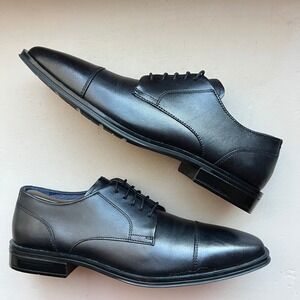 Cole Haan Grand.OS C27610 Men 10.5 Black Leather Cap Toe Oxford Dress Shoes
